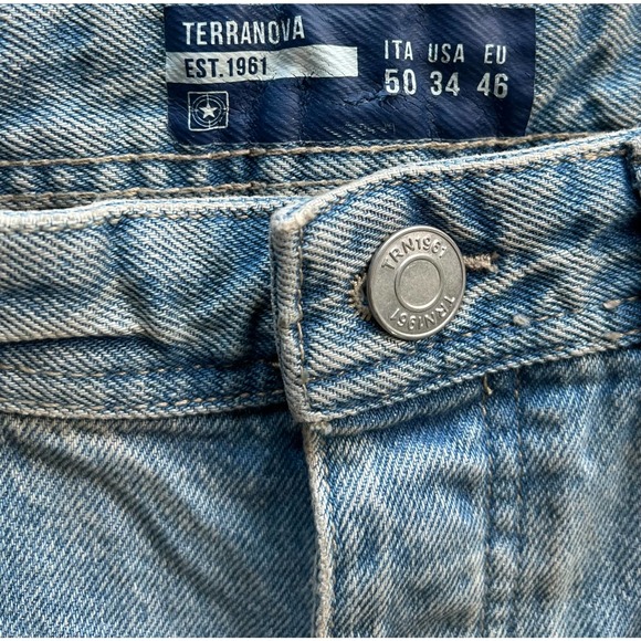 TERRANOVA SIDE POCLET STRAIGHT CUT RIPPED JEANS MEN'S SIZE 34 NWOT - Picture 4 of 10